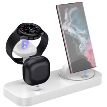 Wireless Charger Android 4 In 1 Charging Station For Samsung Phone Galaxy Z Flip 5/4/3 Z Fold 5/4/3 S24/S23 S22 S20 Ultra, Galaxy Watch 6/5/4/3 Galaxy