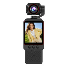 4K HD WiFi Pocket Camera 6M with Night Vision Video and AudioChest-Mounted Dashcam 270-Degree Rotating Lens Black