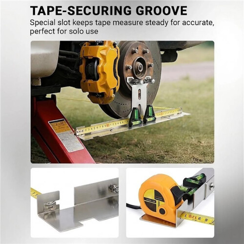 Heavy Duty Wheel Alignment Tool Kit with Tape Measures, Upgraded Stainless Steel