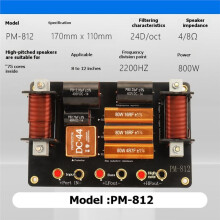 PM812 Kupfer-Zweiwege-Frequenzweiche 800W Professionelles Lautsprecherzubehör für 8-12 Zoll HiFi-Frequenzweichen