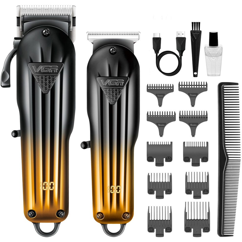 VGR Cordless Hair Clippers Set Beard Trimmer Men Electric Haircutting Machine - Image 2