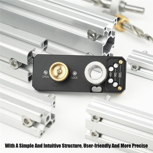 Aluminum Profile Drill Guide Access Hole Drill Jig with M6 and M8 Step Drill Bits for 20 30 40 Series European Standard 2