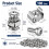 100 Sets M6 X 20 mm Rack Mount Cage Nuts Screws and Washers Kit for Server Racks Cabinets 7