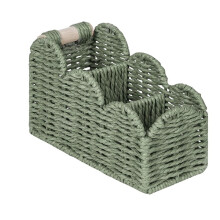 Bedside Table Desk Organizer Caddy,Remote Pen Pencil Holder Cup /Makeup Brush Holder with/Scalloped for Home Green