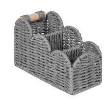 Organizzatore da Comodino/Scrivania, Portapenne/Portapennelli/Portapennelli da Trucco con Bordo Smerlato per La Casa, Grigio