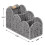 Nachttisch-Organizer, Stiftehalter, Kosmetikpinselhalter mit Gewelltem Rand, Grau 10