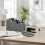 Nachttisch-Organizer, Stiftehalter, Kosmetikpinselhalter mit Gewelltem Rand, Grau 7