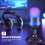 Gaming Microphone, USB Computer Microphone for PC, Mac, PS4/5, Condenser Podcast Mic for Studio Recording, for Streaming Podcast YouTube, with Led 5
