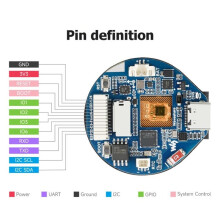 Waveshare ESP32-C6 1.28inch LCD Display Development Board 240x240 65K Color Supports 2.4GHz Wi-Fi 6 BLE 5 with Case