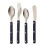 4Pcs Acrylic Handle Flatware Set Stainless Steel Cutlery Knife Fork Spoon 1