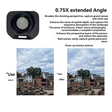 Wide Angle Lens 0.75X for Insta 360 Pro Ultra Magnification Magnetic Mounting Accessory