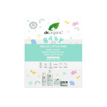 Dr Organic Baby Gift Set with Organic Calendula, Baby Wash, Bum Balm & Massage Oil, Soothing Regime, Newborn Essentials, Calming, Natural, Vegan,