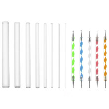 QWORK 13 Pcs Mandala Dotting Tools, with Double-Ended Ball Stylus Pens and Acrylic Rods, for DIY Nail Arts, Rock Stone Painting, Pottery Craft
