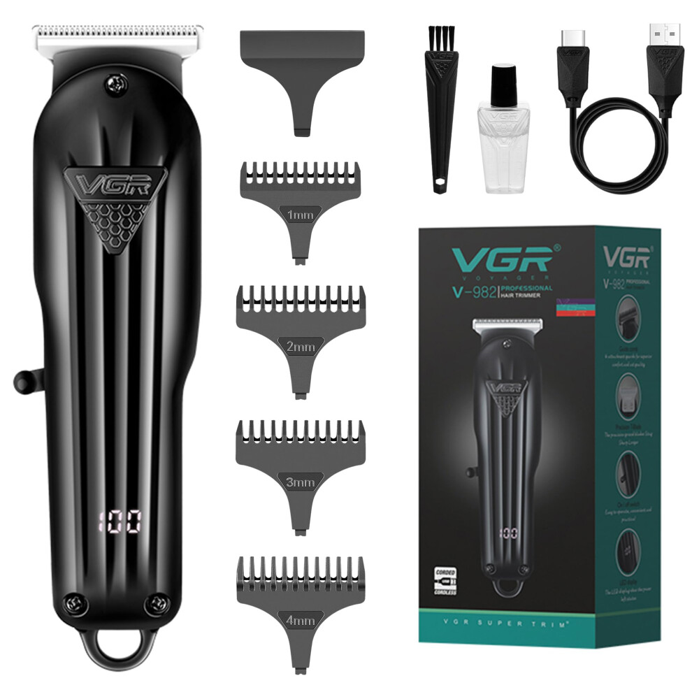 VGR Beard Trimmer Men Rechargeable Electric Shaver Cordless USB Face Grooming - Image 2