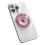 Magnetic Phone Grip Holder (Compatible with MagSafe) Thin Silicone Finger Loop Ring for iPhone (Pink Glitter) 7