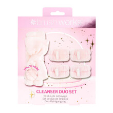 Cleanser Duo Set – Ultra-Soft Microfibre Headband & Absorbent Wrist Wash Bands for Easy Cleansing Routines & Mess-Free Skincare