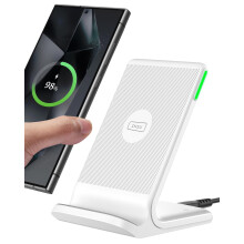 Wireless Charger, [White, 15W] Fast Wireless Charging Stand for iPhone 17 16 15 14 13 12 11 Pro Max Samsung S24 S23 S22 Google Pixel etc