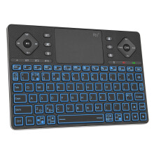 K16+ Bluetooth Keyboard with Touchpad, Rechargeable Wireless Keyboard with RGB Backlit, Multimedia Keyboard for Tablet, iPad, PC, HTPC, Smart TV,