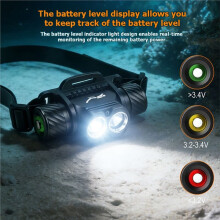 HP2000 Diving Headlamp 1400 Lumen Ultra Bright Underwater LED Diving Torch Waterproof Headlight for Fishing Camping