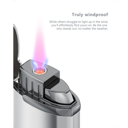 Windproof Jet Flame Lighter - Gas Refillable (Gas Not Included) 1