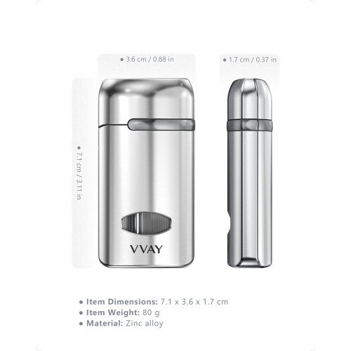 Windproof Jet Flame Lighter - Gas Refillable (Gas Not Included) 2