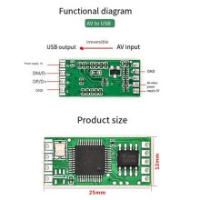 3Pcs CVBS 1080P Camera Module Analog Video to Digital USB AV Signal Converter Support YUV422/MJPEG Output for Drone RC