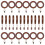 Conjunto de 24 Argolas de Madeira para Cortina com Presilhas, Diâmetro Interno de 4,3 cm (1,7 Polegadas), Acessórios Rústicos para Cortina Estilo 1