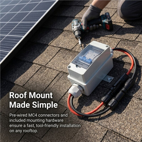 IP65 Waterproof PV  Circuit Breaker Box  500V with Connector 32A Solar Panel Disconnect 1