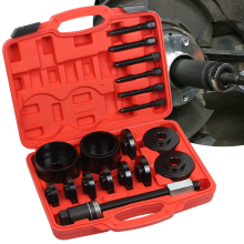 Lot de 19 pièces d'outils d'extraction de roulements de roue avant, Acier haute dureté, avec boîte de rangement