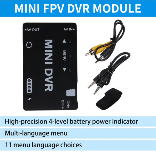 FPV Recorder  FPV DVR Module NTSC/PAL Switchable Built-In Battery Video Audio FPV Recorder para RC Models Racing(A) 2