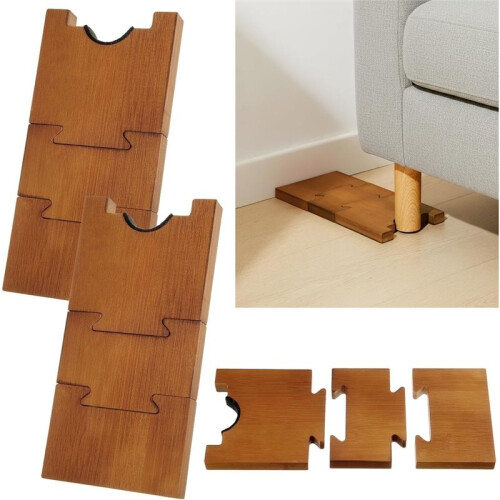 2 St Förstärkta Soffväggsavståndare Justerbar Solid Trä Soffstopper, Möbelskydde, för Uttag, Soffor, Sängar