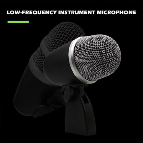 Multi-Functional Drum Microphone Kit Professional Mic Set with Clips for Stage Live Band Performance Recording 1