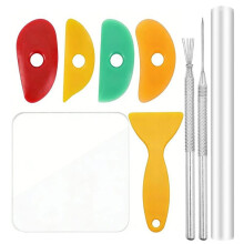 9 Pack Polymer Clay Tool Set Acrylic Clay Roller for Pottery Polymer Clay DIY Sculpting