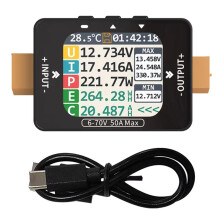 Nieuwe XT60-C2 6-70V 50A Vermeter Instrument Bidirectionele Capaciteit, Spanning en Stroommeting voor Vliegtuigmodellen