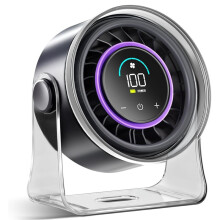 Draagbare Bureauventilator, Stille Ventilator voor Slaapkamer, Draagbare Ventilator met Turbo Luchtstroom, Ventilatoren met 100 Snelheden Digitale