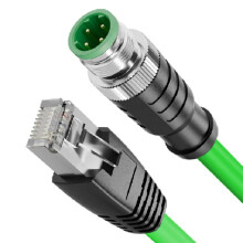 M12 Till RJ45-Kabel för Ethercat/Profinet IIoT 4Pin Till RJ45 IP67 Vattentät STP Skärmad Av RJ45 2M