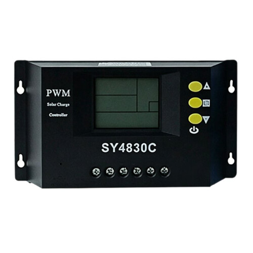 Solcontroller Universal LCD Fotovoltaisk Laddningssolcontroller 12V/24V/36V/48V Laddare för Litiumbatterier 10A