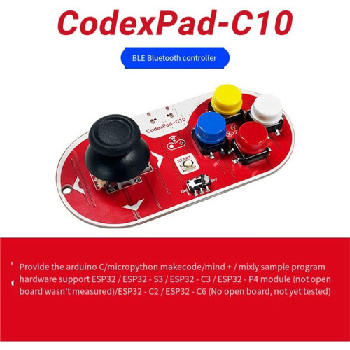 CodexPad-C10 BLE Trådlös Fjärrkontroll Handtag för MicroPython Makecode Programmering  Handtag ESP32-S3 1
