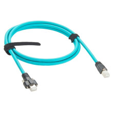 New CAT6A RJ45 GigE Cable with Lock, 10 Gigabit Shielded Snagless RJ45 100W PoE Patch Cord, Horizontal Locking 2m