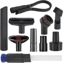 Household Vacuum Cleaner Attachments Accessories- 2 1/2 Inch to 1 1/4 Inch Vacuum Hose Adapter, Flexible Crevice Tool