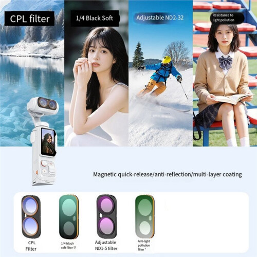 Magnetic Filter for   Ultra Lens Filter Kit CPL+ND2-32 Black Mist 1/4+Light Pollution Reduction Filter 1