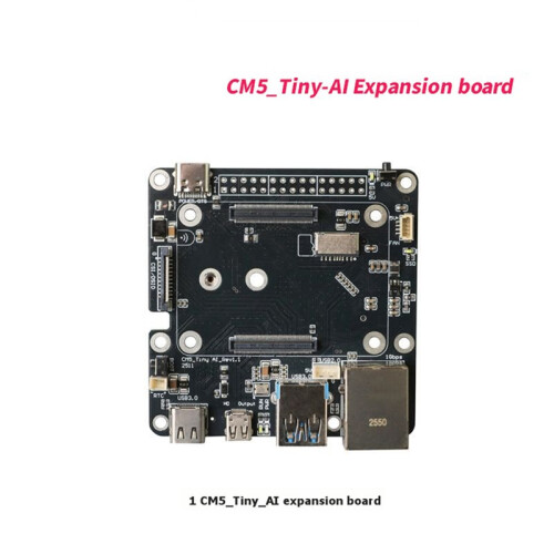 For Raspberry Pi CM5 Tiny AI Expansion Board USB3.0 Gigabit Ethernet Interface Supports Halio Al NVMe SSD 1