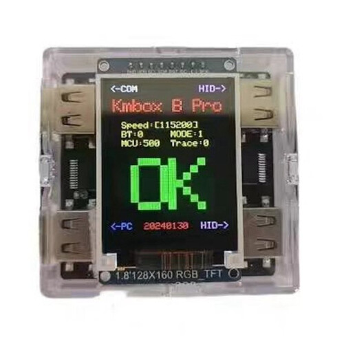 Kmbox B+Pro Key Mouse Controller AI Auxiliary Support Dual USB Press Key Mouse Handle for DMA Dual Computer with LCD