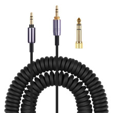 WH-1000XM3 Gewonden Audiokabel Vervanging voor WH-1000XM4, WH-1000XM2 Headsets, 1.5 Verlengkabel