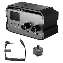 CVM-AX3 Dual XLR/6.35mm/3.5mm Video Audio Mixer, Camera Mixer for DSLR Camera Mixing Console