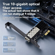 1 Port PCIe 4.0 X1 10Gbps SFP+ RJ45 Lan Karte RTL8127ATF Chip 10G Ethernet Netzwerkkarte für Multi-Gigabit-Netzwerkgeschwindigkeiten