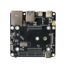 Para Raspberry Pi CM5 Tiny AI B Placa de Expansão Interface Ethernet Gigabit USB3.0 Suporta Halio Al NVMe SSD