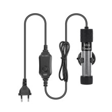 Calentador de Acuario Calentador de Pecera Termostato de Pantalla Digital Calentador de Tortugas con Apagado Automático Fuera del Agua Enchufe de la