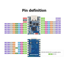 Placa de Desenvolvimento ESP32-C6-Zero-B com 8MB de Flash Integrado Baseado no Módulo WiFi 6 5 ESP32-C6FH8