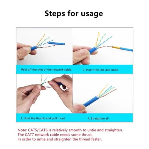 Network Cable Looser Network Cable Untwist Tool Engineer Tools Twisted Wire Core Separator for CAT5/CAT6/CAT7 2